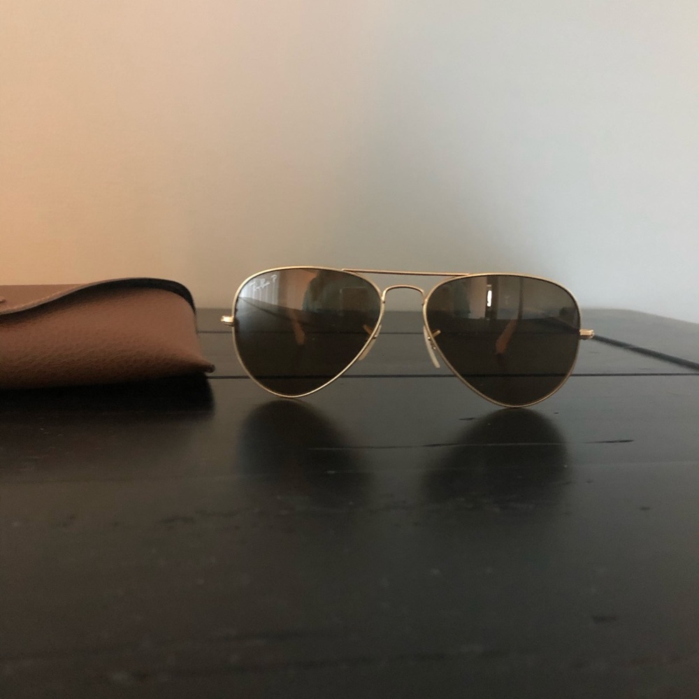 RayBan polarized aviator sunglasses